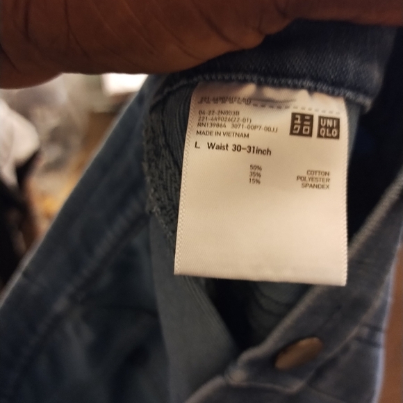 Uniqlo Classic Women's Blue Jeans Size Large 30-31 Waist - Picture 4 of 6